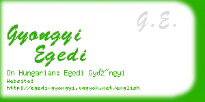 gyongyi egedi business card